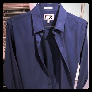 Men’s Navy Express fitted shirt - Large